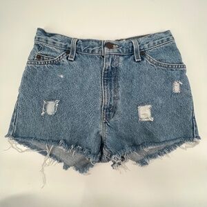 Britannia Cut Off Distressed Denim Jean Shorts Size 26 Women's